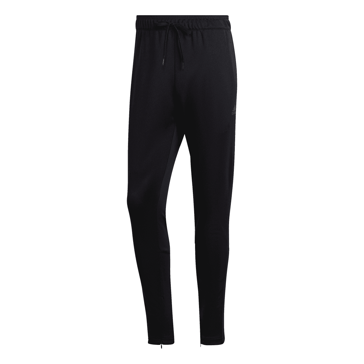 Black - Side - Adidas Mens Zipped Slim Tracksuit