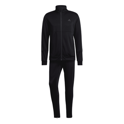 Black - Front - Adidas Mens Zipped Slim Tracksuit