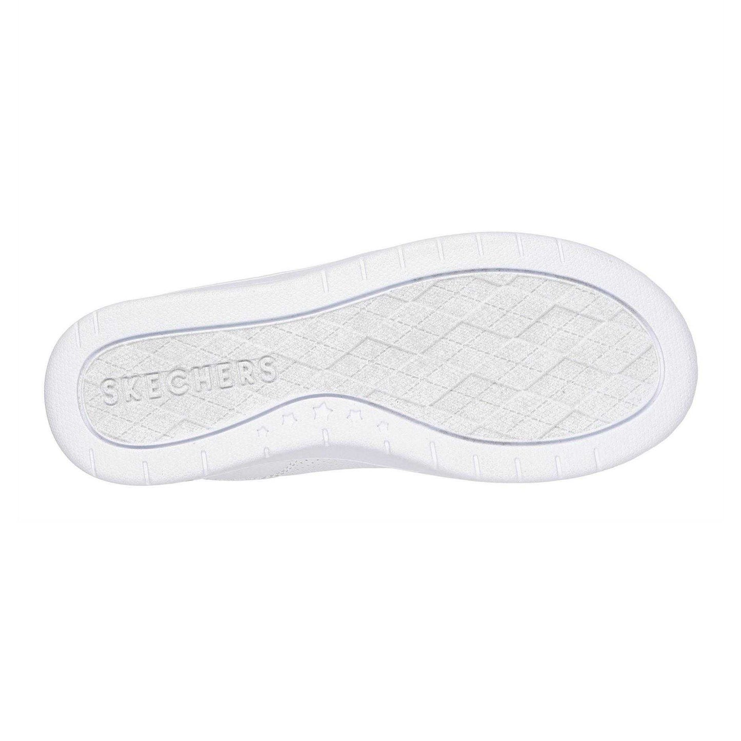 White - Lifestyle - Skechers Childrens-Kids Court High Top Trainers
