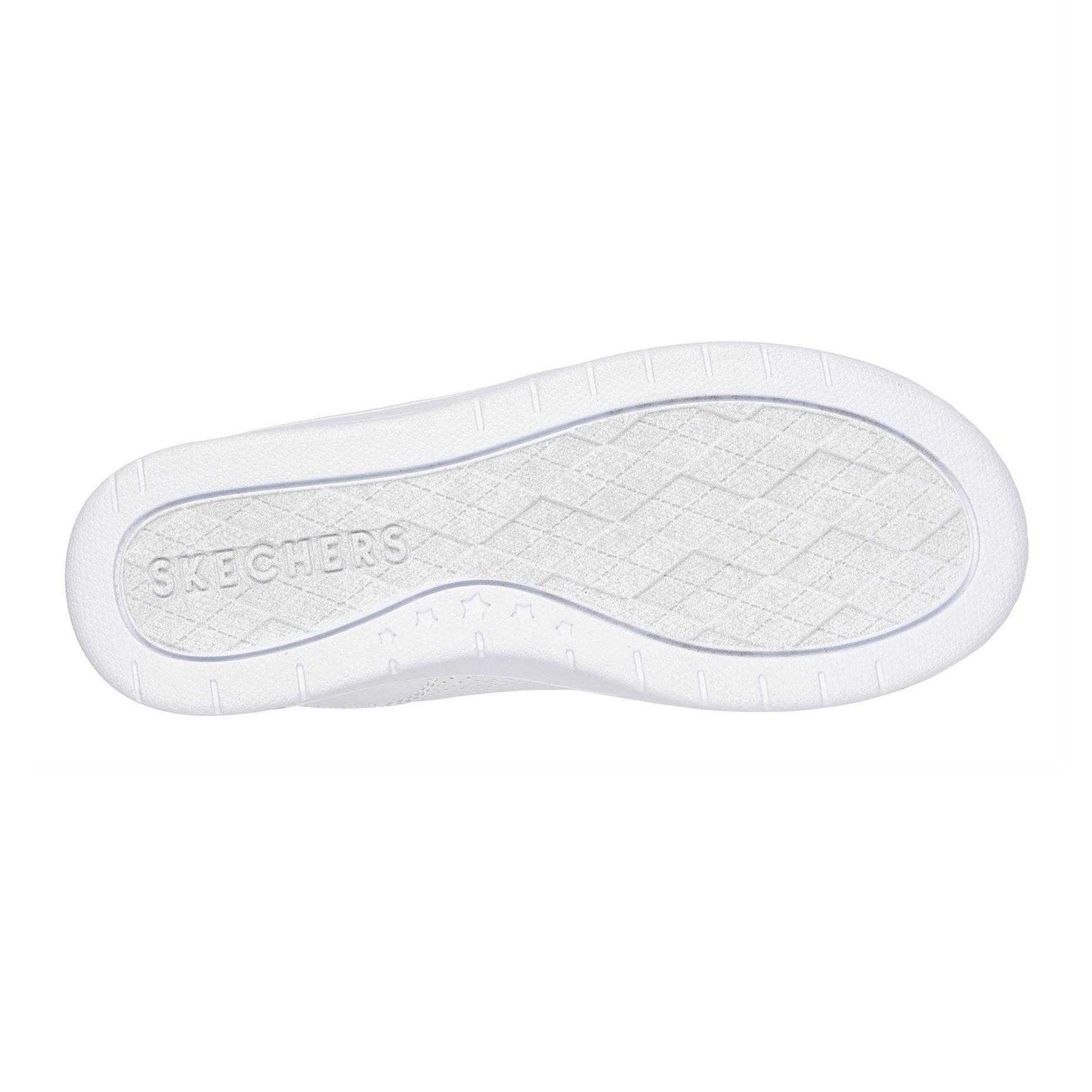 White - Lifestyle - Skechers Childrens-Kids Court High Top Trainers