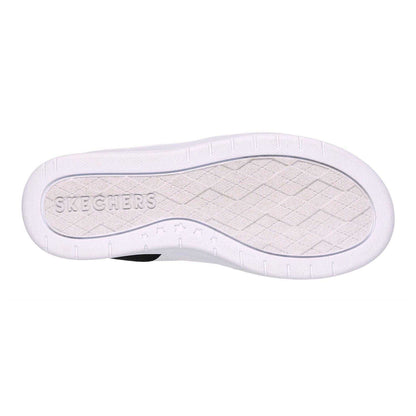 White-Black - Lifestyle - Skechers Childrens-Kids Court High Top Trainers