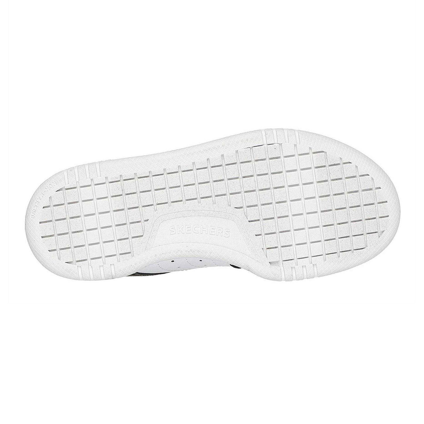 Black-White - Side - Skechers Childrens-Kids High-top Flat High Top Trainers