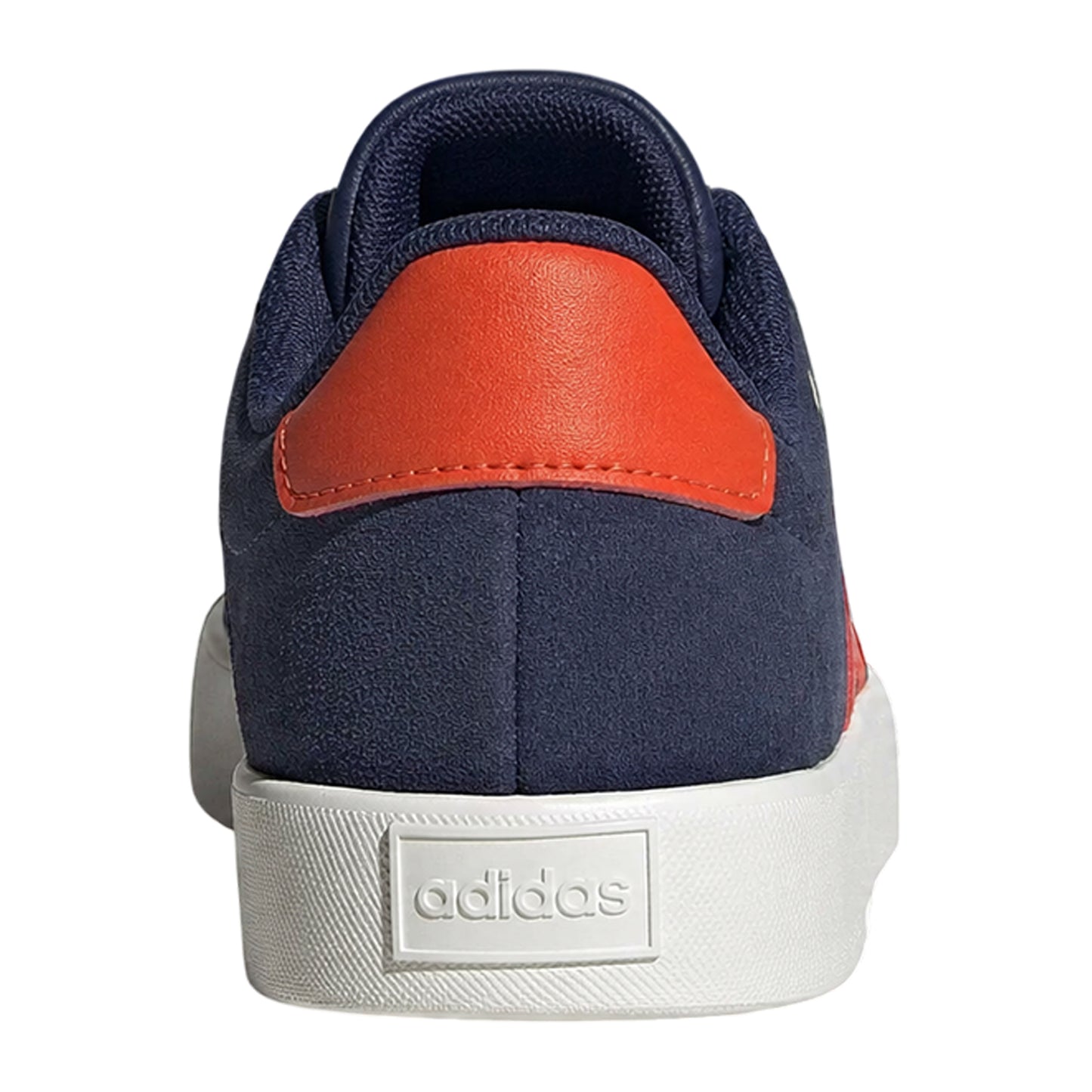 Dark Blue-Orange - Back - Adidas Childrens-Kids VL Court 3.0 Suede Platform Trainers
