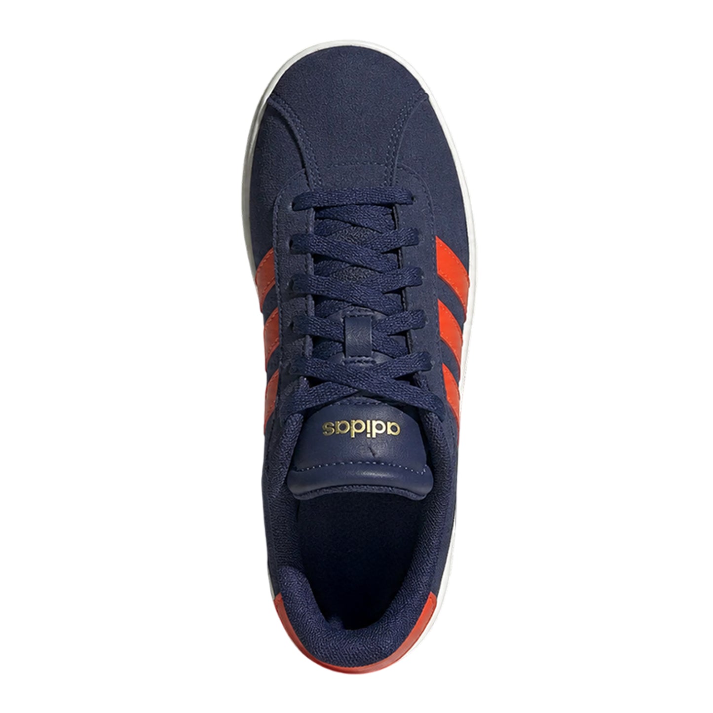 Dark Blue-Orange - Lifestyle - Adidas Childrens-Kids VL Court 3.0 Suede Platform Trainers