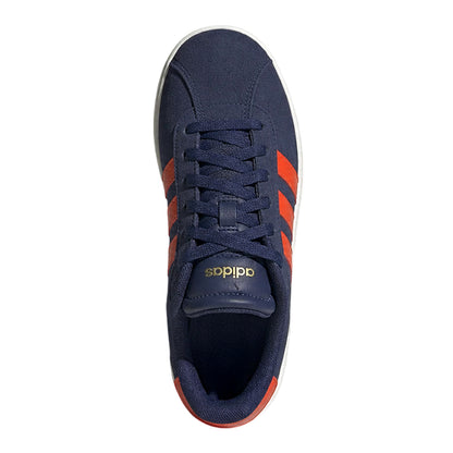 Dark Blue-Orange - Lifestyle - Adidas Childrens-Kids VL Court 3.0 Suede Platform Trainers