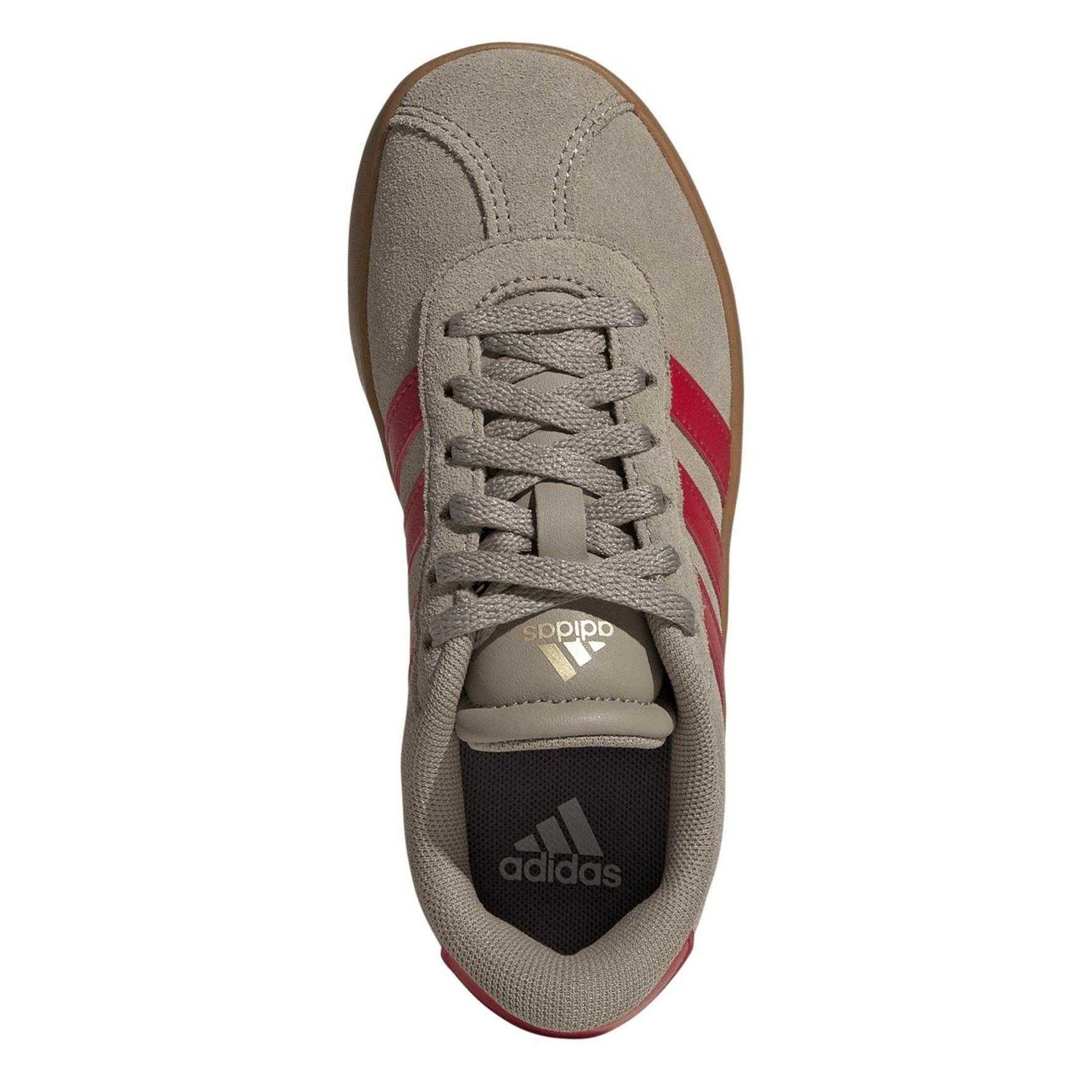 Green-Red - Lifestyle - Adidas Childrens-Kids VL Court 3.0 Suede Platform Trainers