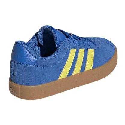 Royal Blue-Yellow Sulphur - Back - Adidas Childrens-Kids VL Court 3.0 Suede Platform Trainers