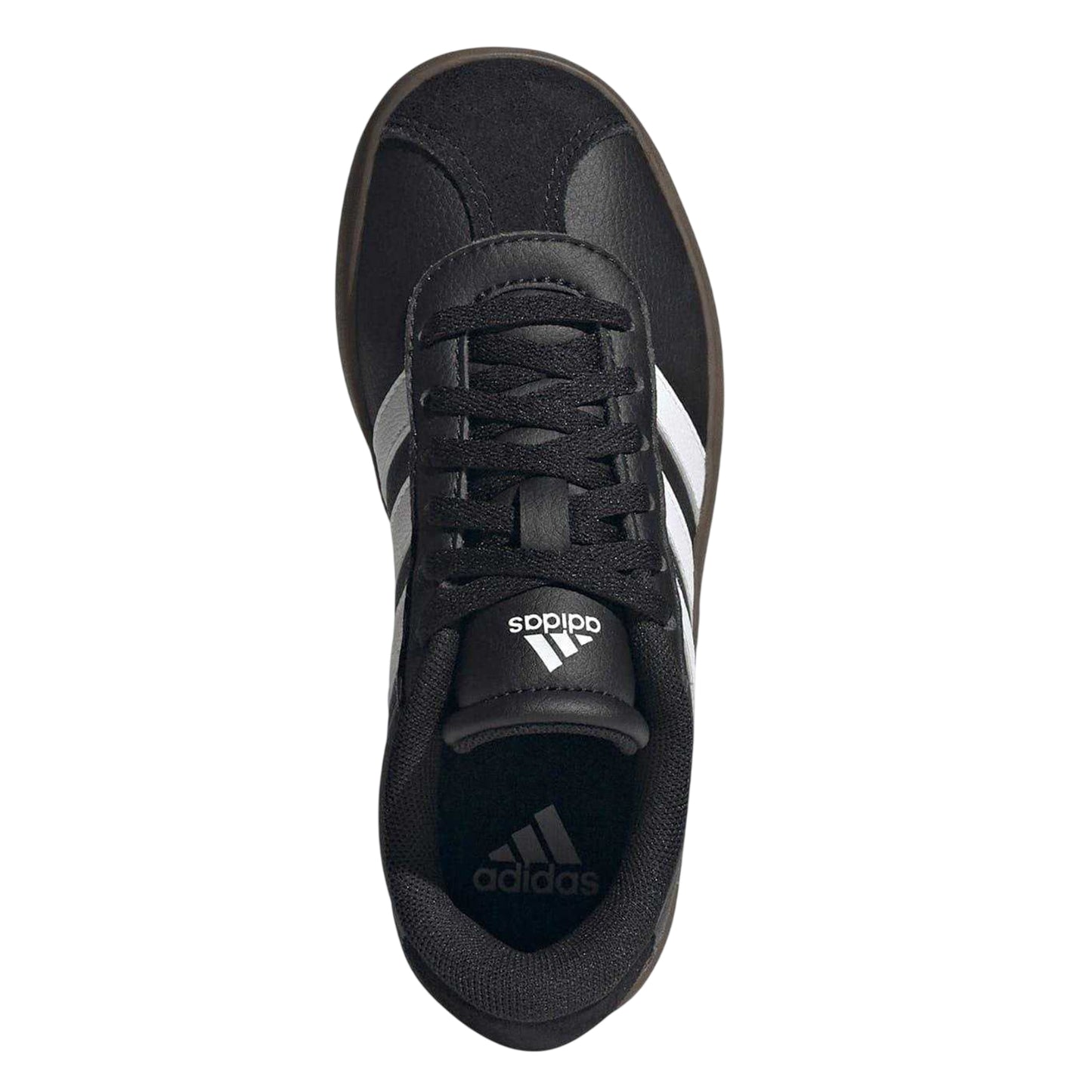 Black-Gum - Lifestyle - Adidas Childrens-Kids VL Court 3.0 Suede Platform Trainers