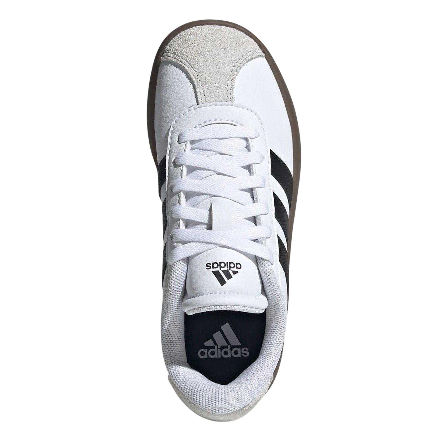 White-Gum - Lifestyle - Adidas Childrens-Kids VL Court 3.0 Suede Platform Trainers