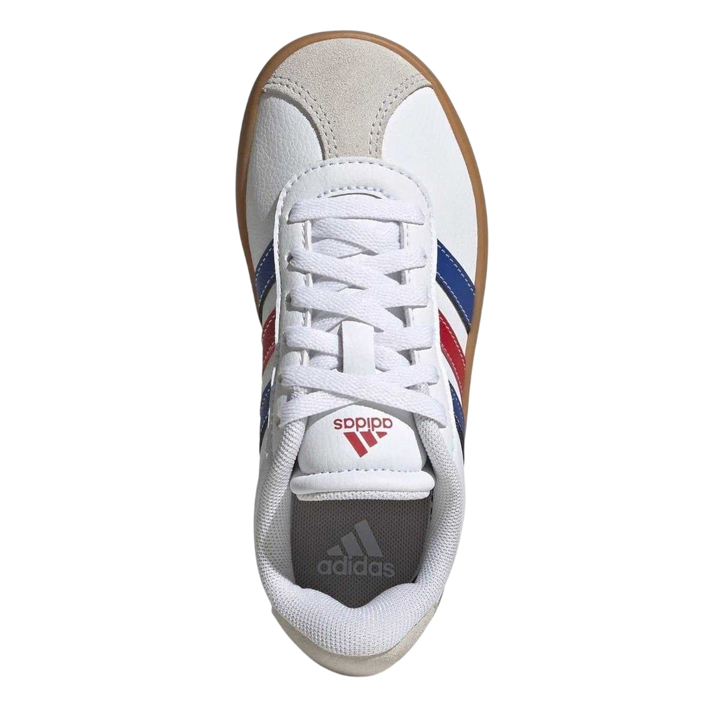 White-Royal Blue-Red - Lifestyle - Adidas Childrens-Kids VL Court 3.0 Suede Platform Trainers