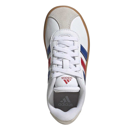 White-Royal Blue-Red - Lifestyle - Adidas Childrens-Kids VL Court 3.0 Suede Platform Trainers