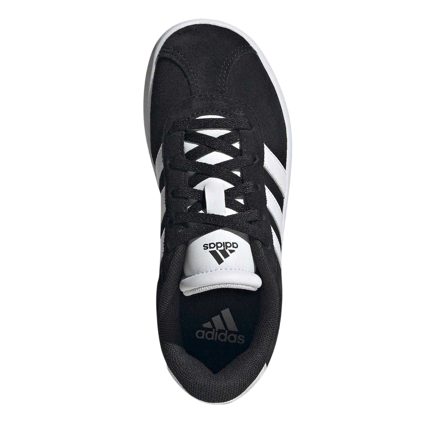 Black-White - Lifestyle - Adidas Childrens-Kids VL Court 3.0 Suede Platform Trainers