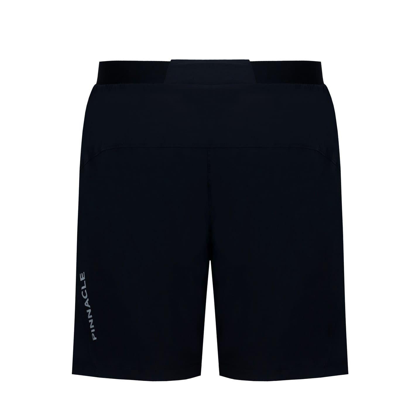 Black - Back - Pinnacle Mens 2 in 1 Cycling Shorts