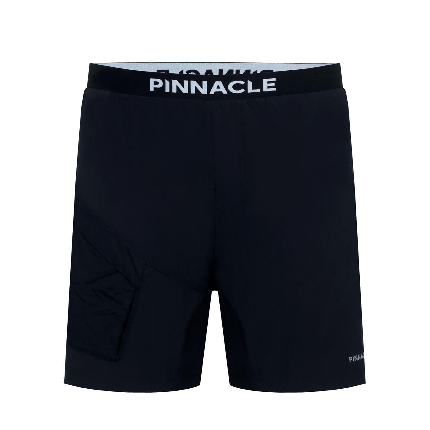 Black - Front - Pinnacle Mens 2 in 1 Cycling Shorts
