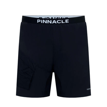 Black - Front - Pinnacle Mens 2 in 1 Cycling Shorts