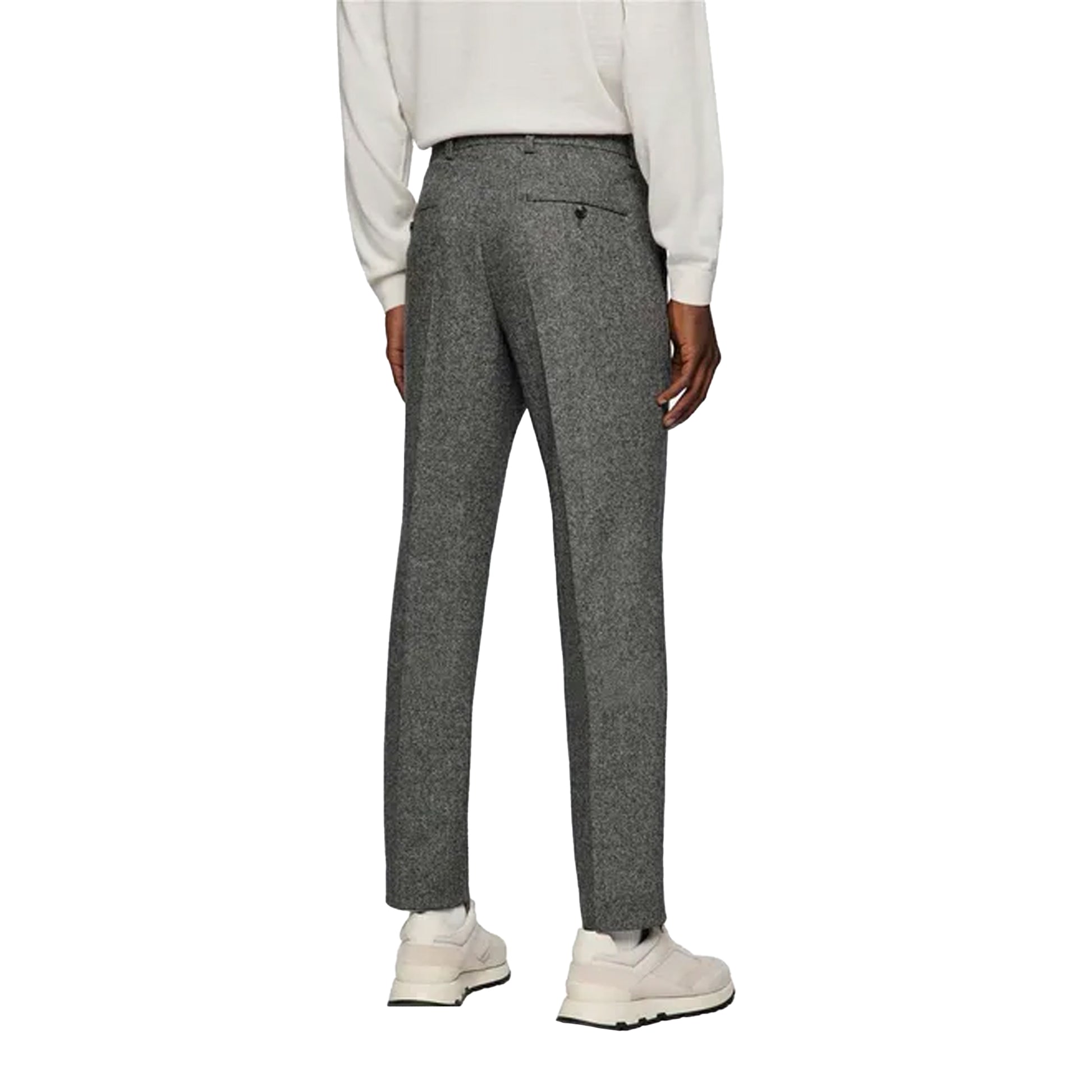 Grey - Back - Boss Mens H-Genius Trousers