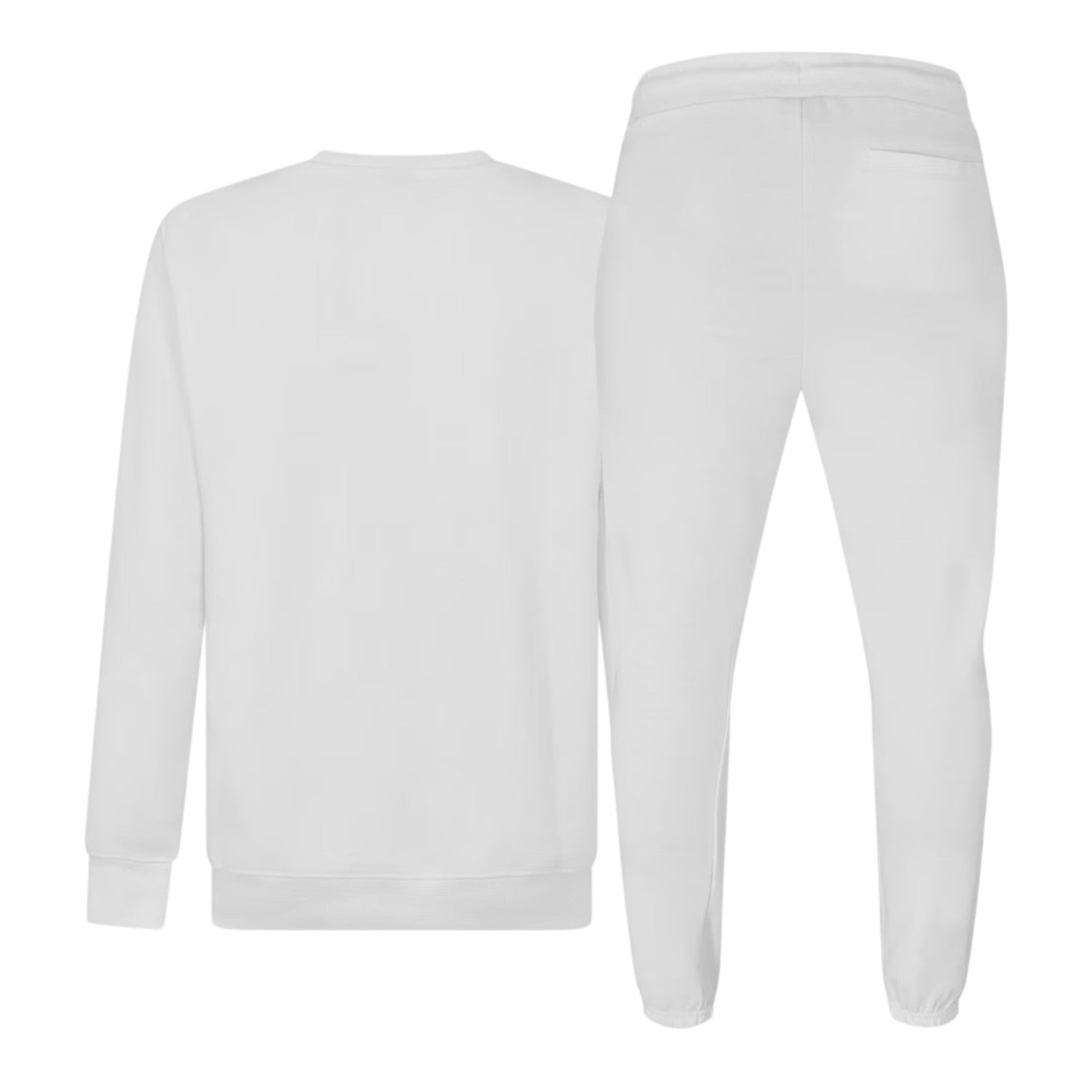 White - Back - Born Rich Mens Woven Logo Tailored Tracksuit