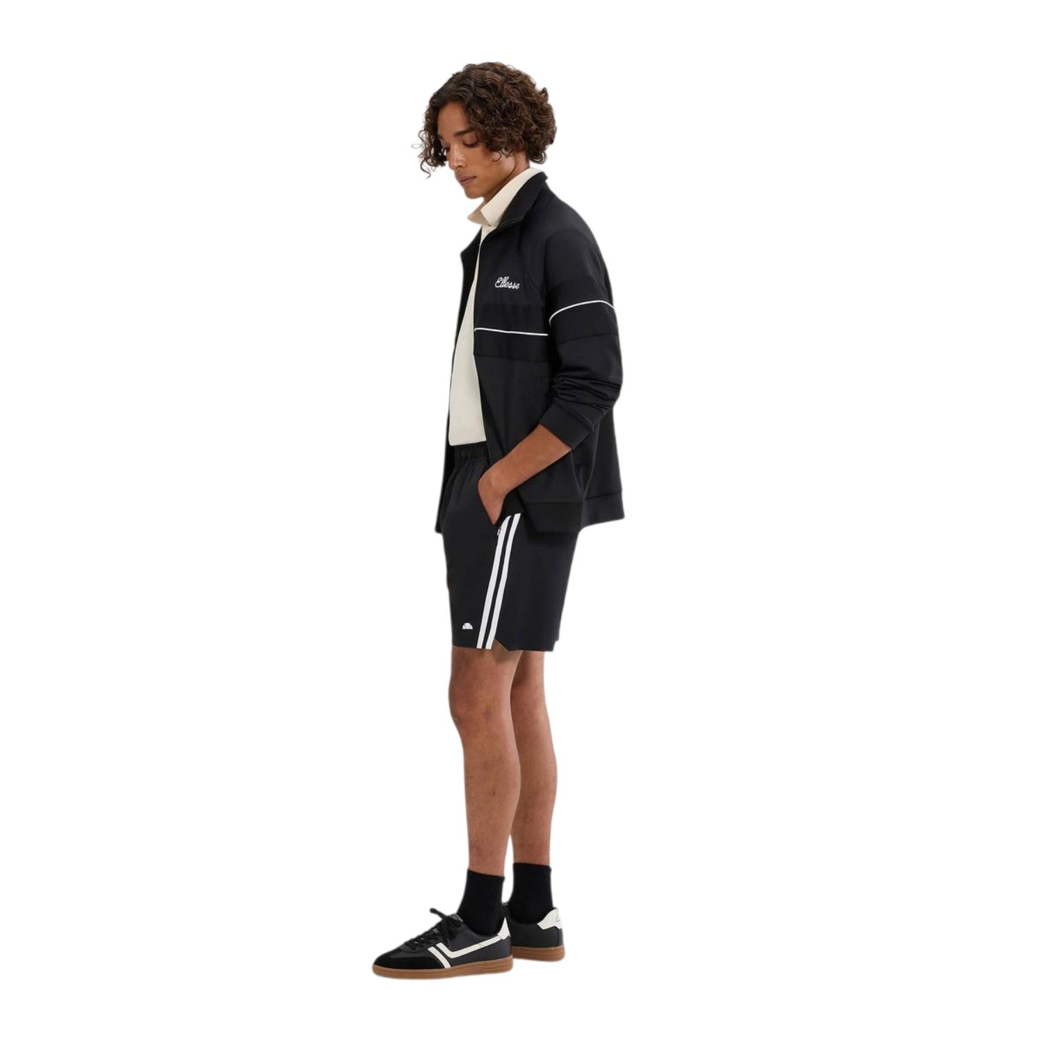 Black - Pack Shot - Ellesse Mens Dremonte Shorts