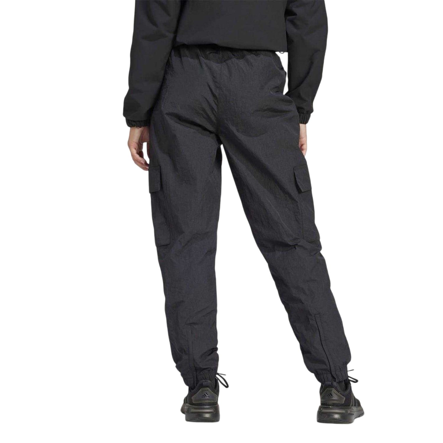 Black - Back - Adidas Womens-Ladies Essential Trefoil Cargo Trousers
