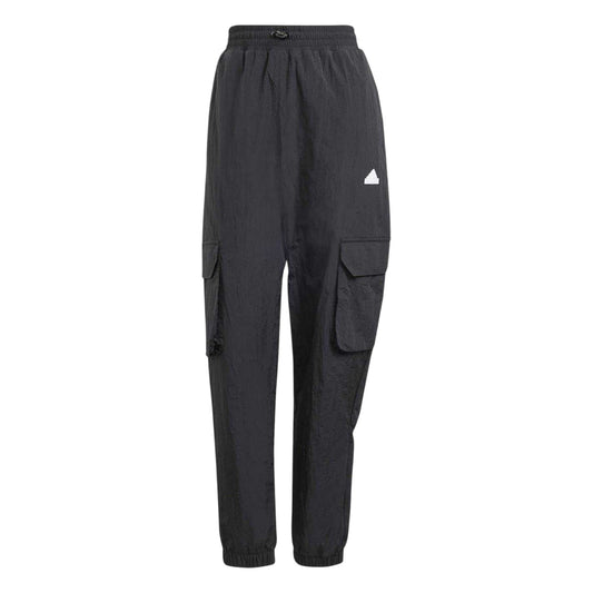 Black - Front - Adidas Womens-Ladies Essential Trefoil Cargo Trousers