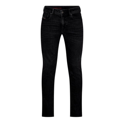 Black-Grey-Denim - Front - Diesel Mens Sleenker Denim Slim Jeans