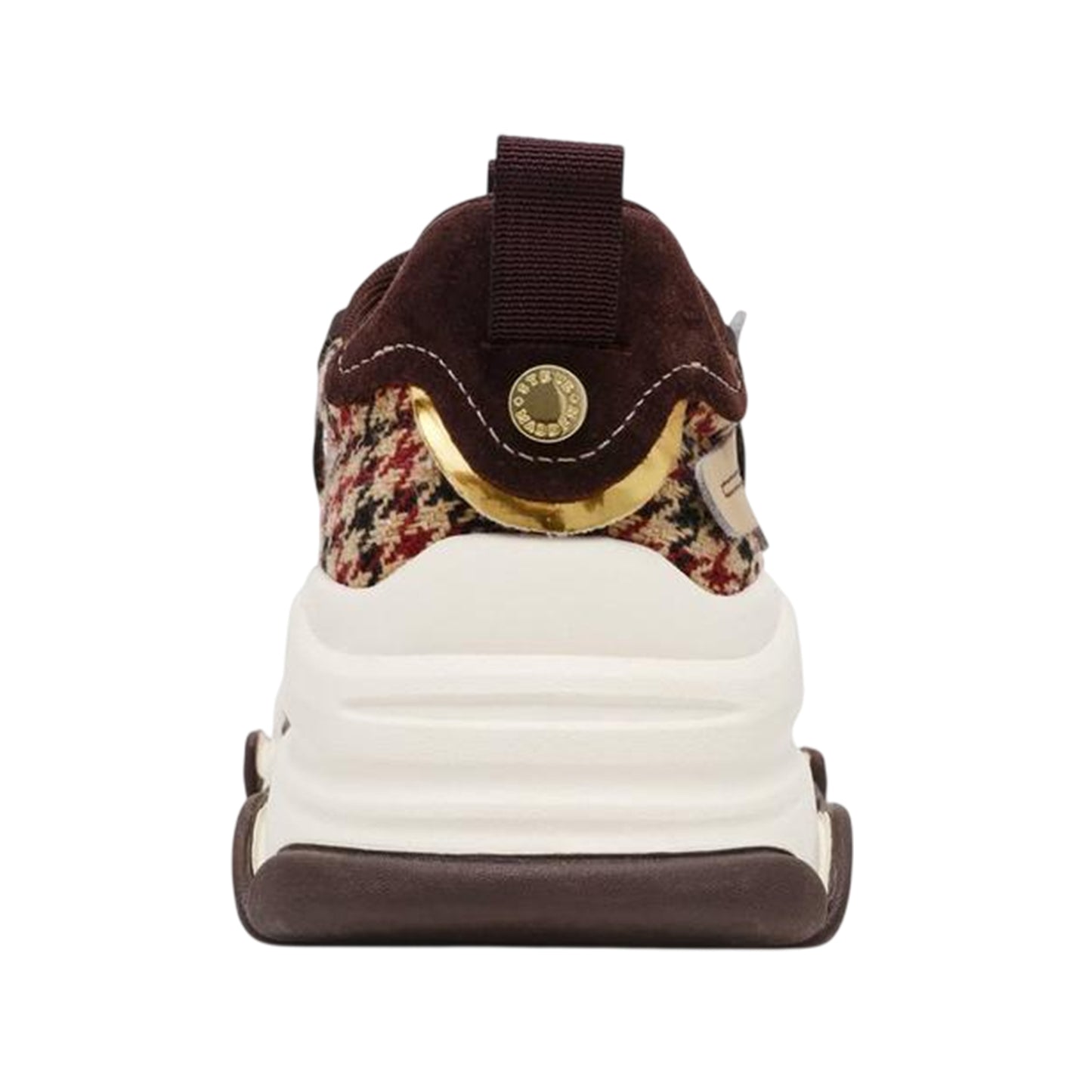 Brown-Purple Plaid - Back - Steve Madden Womens-Ladies Possession-E Platform Trainers