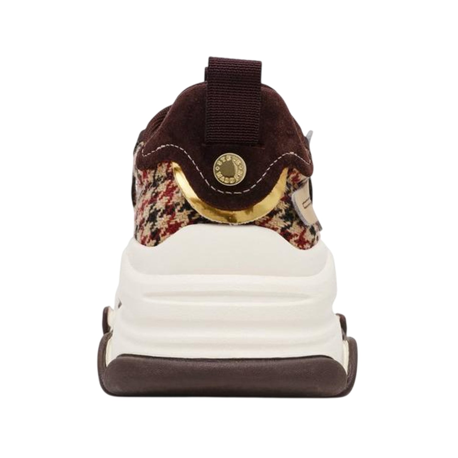 Brown-Purple Plaid - Back - Steve Madden Womens-Ladies Possession-E Platform Trainers