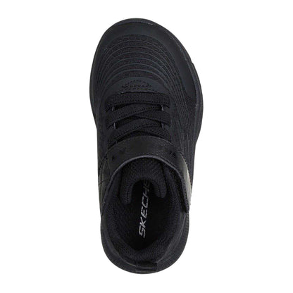 Triple Black - Side - Skechers Childrens-Kids Gore Lightweight Trainers