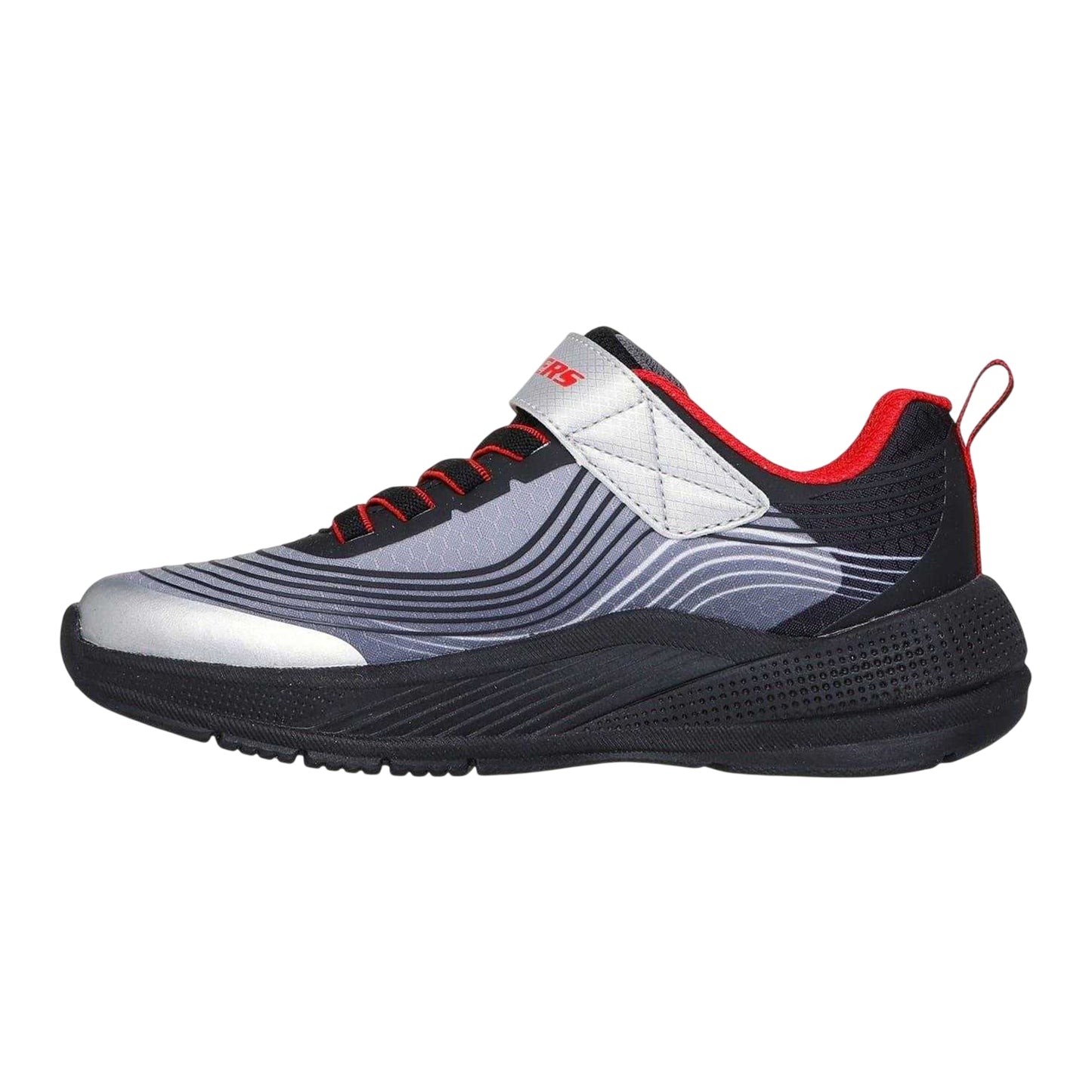 Silver-Red - Back - Skechers Childrens-Kids Gore Lightweight Trainers
