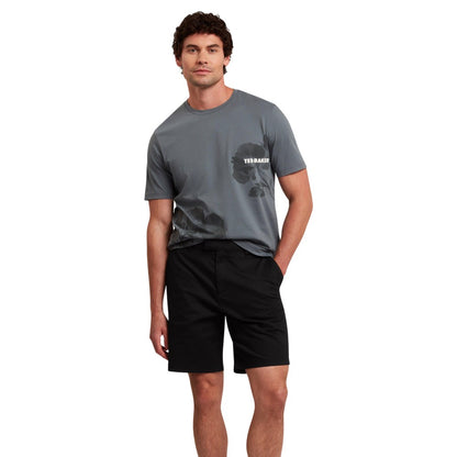 Black - Side - Ted Baker Mens Regular Chino Shorts