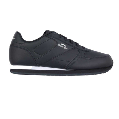 Navy-White - Front - Slazenger Mens Classic Coated Leather Trainers
