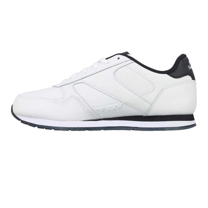White-Navy - Side - Slazenger Mens Classic Coated Leather Trainers