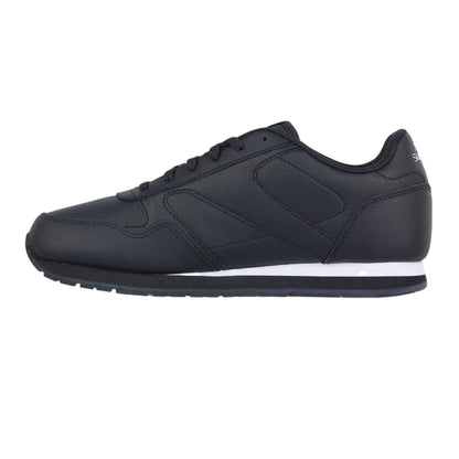 Navy-White - Side - Slazenger Mens Classic Coated Leather Trainers