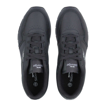 Navy-White - Lifestyle - Slazenger Mens Classic Coated Leather Trainers