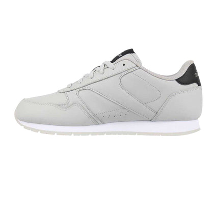 Grey-Black-White - Back - Slazenger Mens Classic Coated Leather Trainers