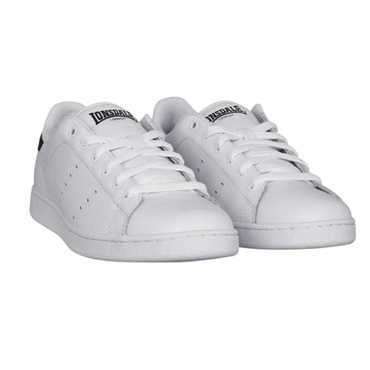 White-Navy - Lifestyle - Lonsdale Mens Leyton Leather Trainers