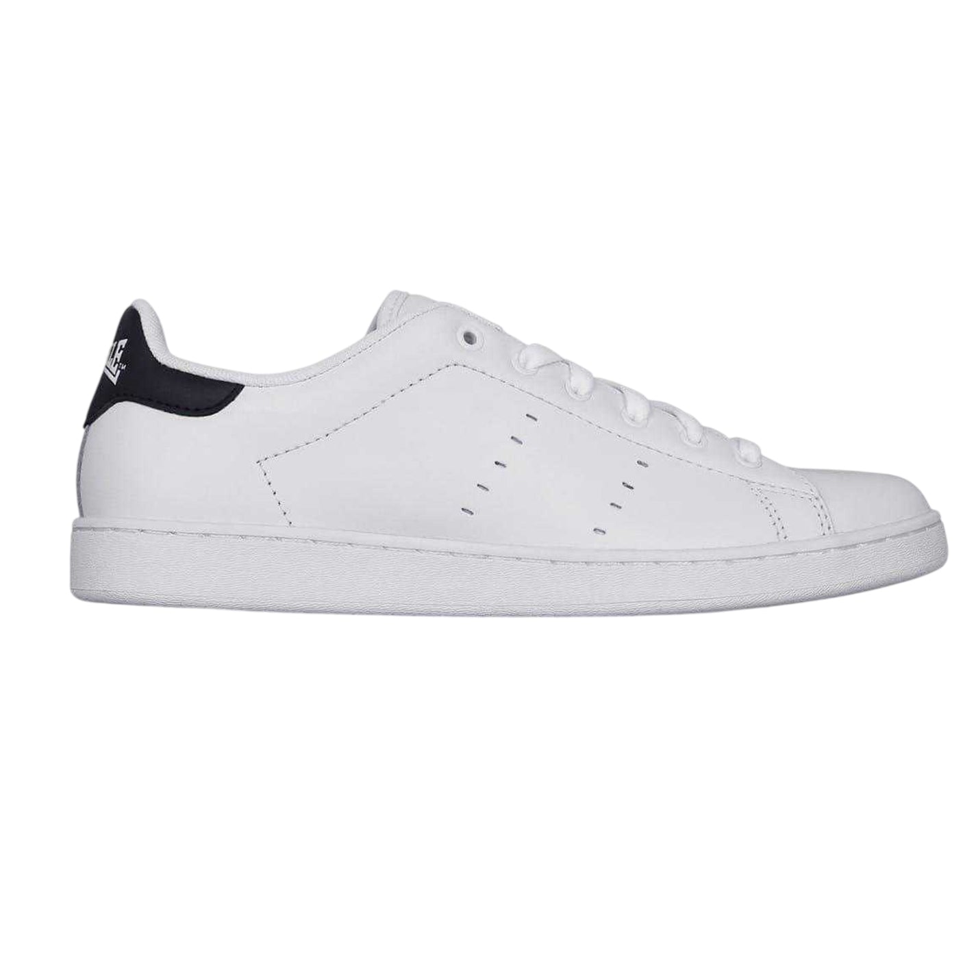 White-Navy - Front - Lonsdale Mens Leyton Leather Trainers