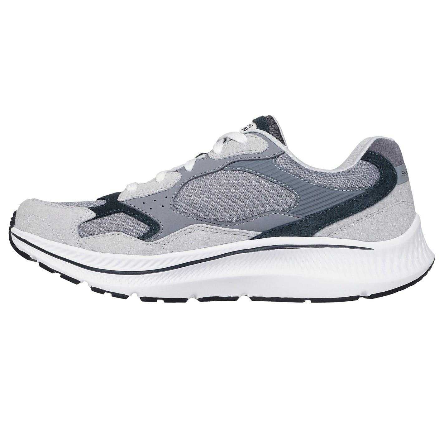 Grey - Side - Skechers Mens Go Run Consistent Retro Suede Trainers