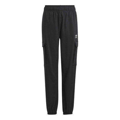 Black - Front - Adidas Childrens-Kids Adicolor Cargo Trousers