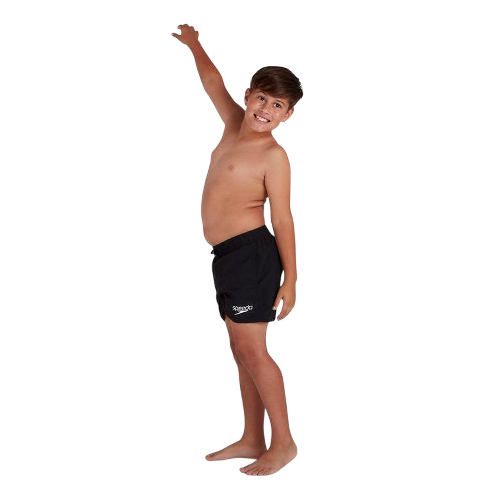 Black - Side - Speedo Boys Essential 13 Swim Shorts