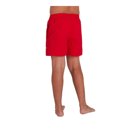 Bright Red - Back - Speedo Boys Essential 13 Swim Shorts