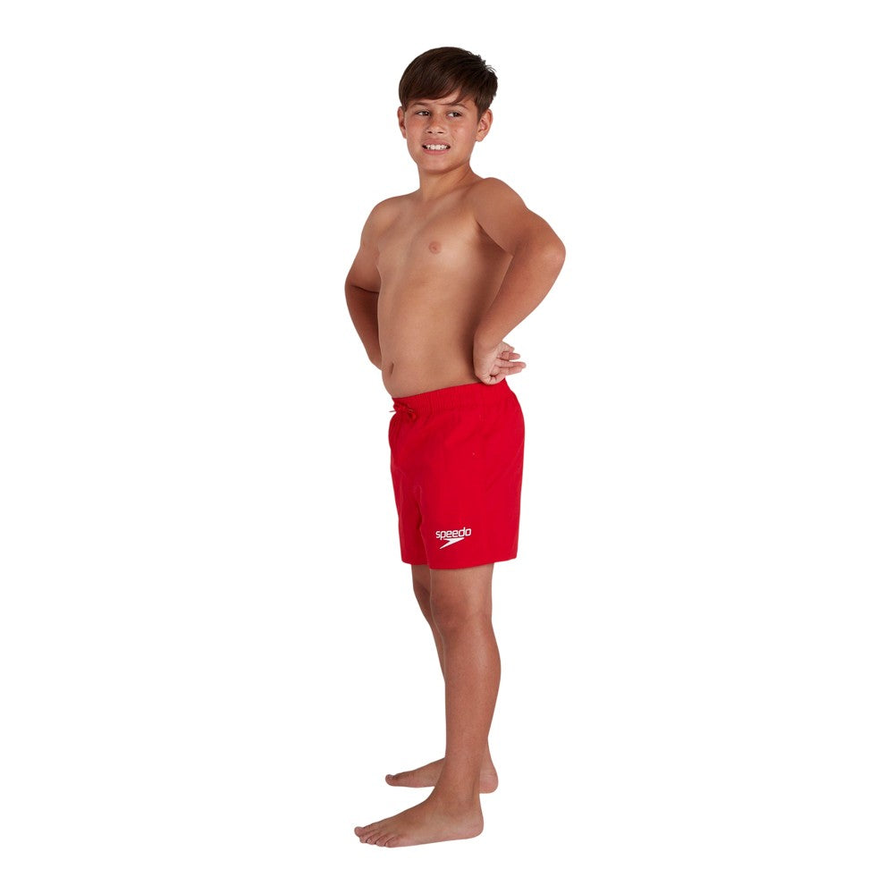 Bright Red - Side - Speedo Boys Essential 13 Swim Shorts