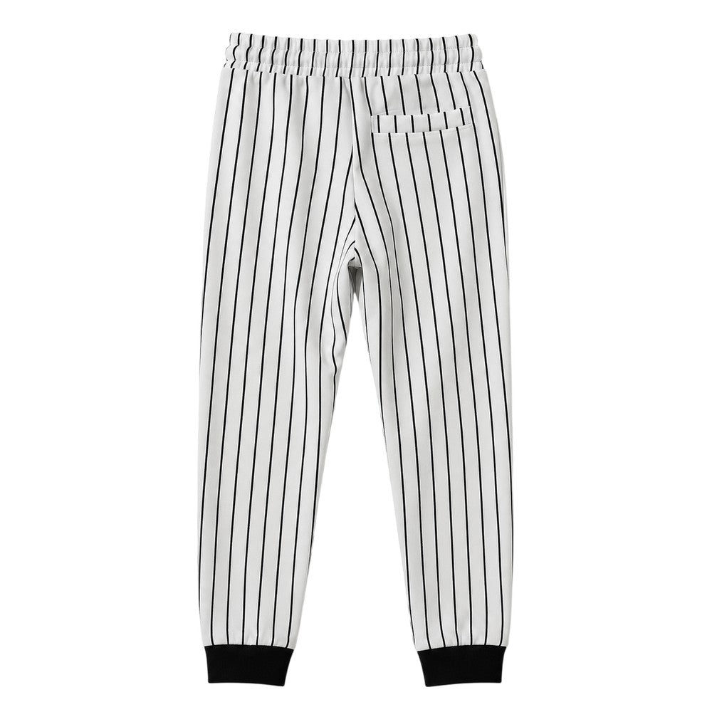 Black-White - Back - Another Influence Unisex Adult Vertical Stripe Joggers