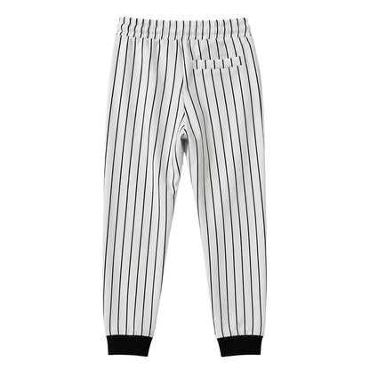 Black-White - Back - Another Influence Unisex Adult Vertical Stripe Joggers