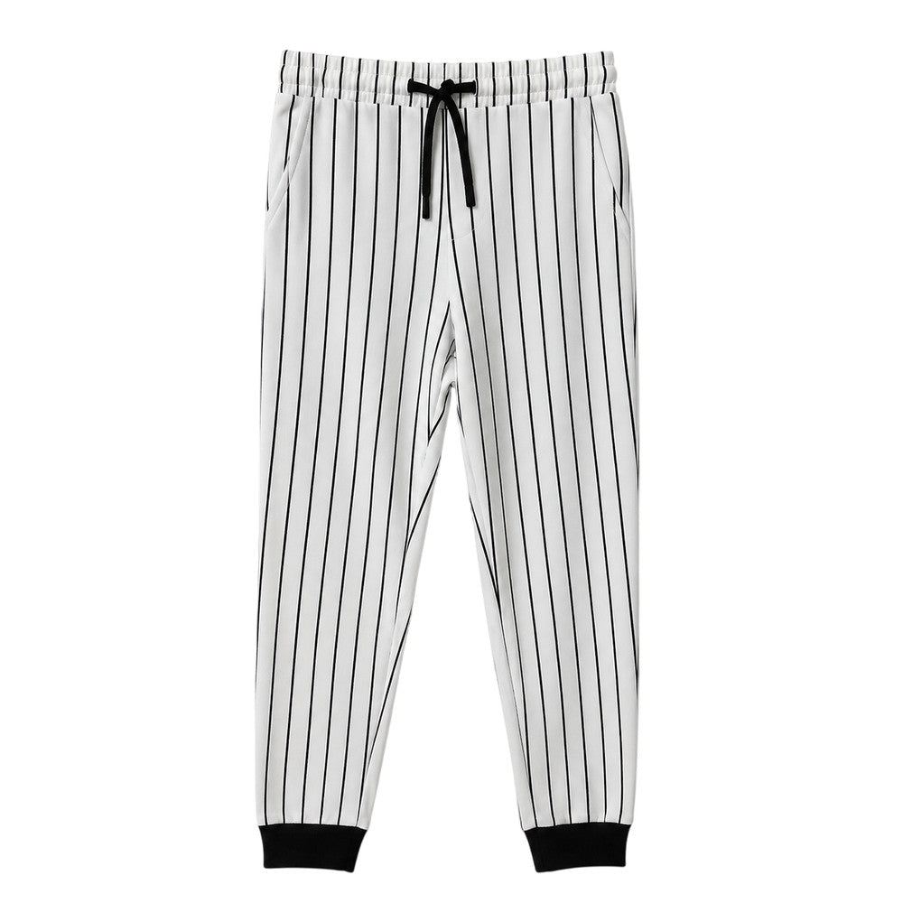 Black-White - Front - Another Influence Unisex Adult Vertical Stripe Joggers