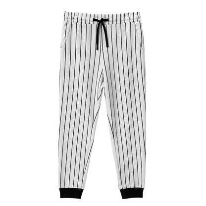 Black-White - Front - Another Influence Unisex Adult Vertical Stripe Joggers
