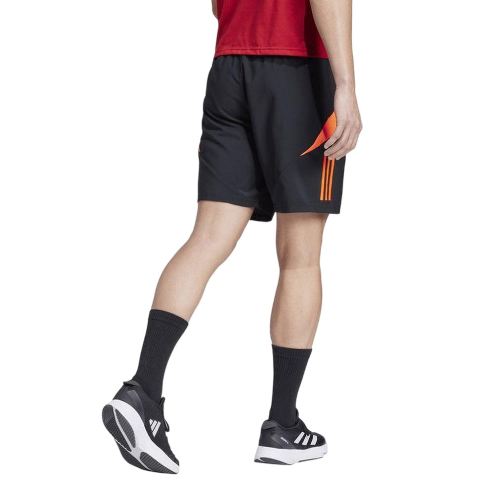 Black-Solar Red - Back - Adidas Mens Tiro 24 Football Shorts