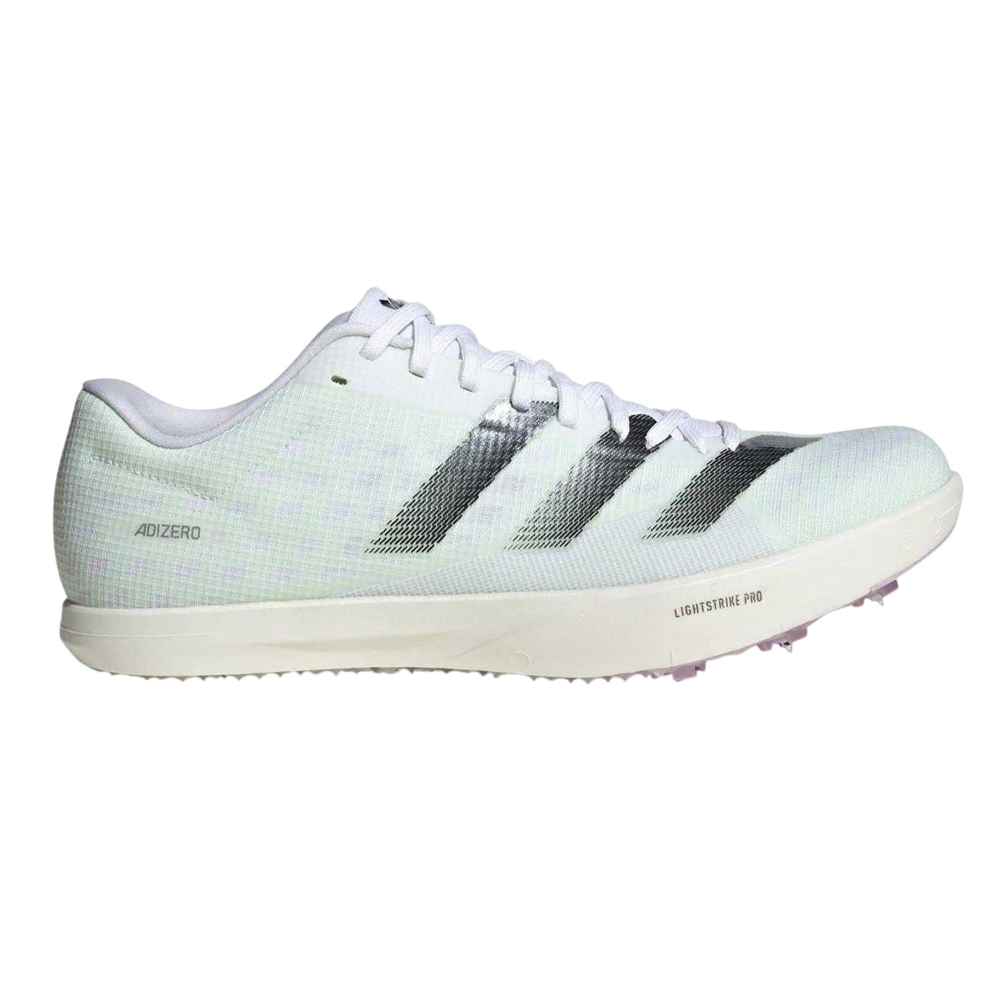 White - Front - Adidas Mens Adizero 3 Stripes Trainers