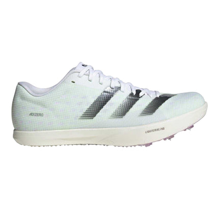 White - Front - Adidas Mens Adizero 3 Stripes Trainers