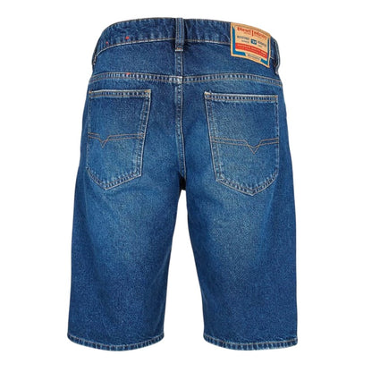 Blue - Back - Diesel Mens D-Fin Denim Slim Shorts